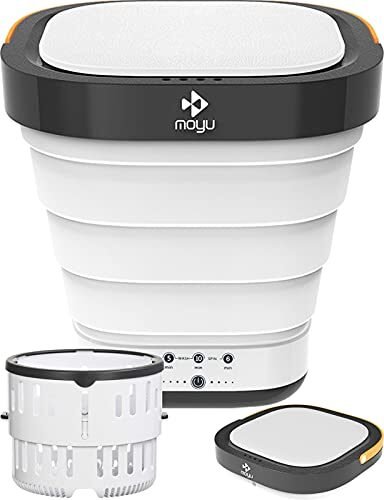 Lavadora portátil – Mini lavadora portátil plegable con cesta de drenaje para apartamentos