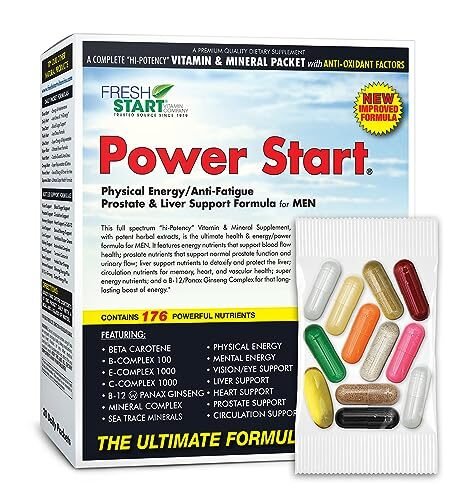 Power Start – Paquete completo de vitaminas diarias | Apoyo a la salud masculina