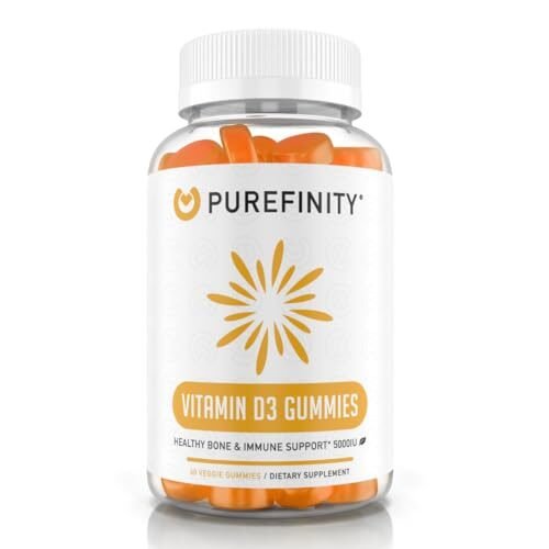 PUREFINITY Gomitas de vitamina D3 5000iu – Suplemento D3 para la salud ósea