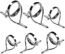 QualyQualy Spinning Fishing Rod Guides Repair Kit Integrated Stainless Steel Ring Baitcasting Fishing Pole Eyes Repair Kit Replacement Fishing Rod Guides 6Pcs