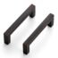 30 Pack Bronze Solid Cabinet Handles Drawer Pulls, 5.38-inch/136mm Length (3-inch Hole Center) Door Handle (1/2-inch Diameter) Kitchen Stainless Steel Cabinet Hardware Handle, Oil-Rubbed Bronze