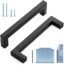 Ravinte Black Cabinet Pulls 30 Pack 5 Inch Square Kitchen Cabinet Handles Modern Hardware for Kitchen Cabinets Cupboard with Drill Mounting Template