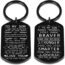 Jvvsci Dad Mom to Son Dog Tag I Want You to Believe Deep in Your Heart Inspirational Message Pendant Necklace Keychain Birthday Jewelry Gift for Boys Teen (son from mom necklace)