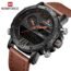 NAVIFORCE Mens Analog Digital Sport Watches Waterproof Multifunction Chronograph Silicone Strap Watch