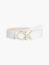 Calvin Klein Women's Reversible Belt, White/Black Plaque, Small