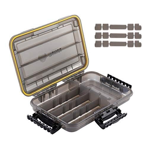 RUNCL Caja de aparejos de pesca, impermeable, hermética