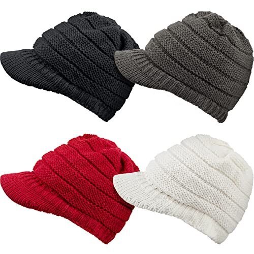 SATINIOR Gorro de punto de invierno para mujer