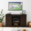 Walker Edison Traditional Wood TV Stand with Storage Cabinets for TV's up to 78