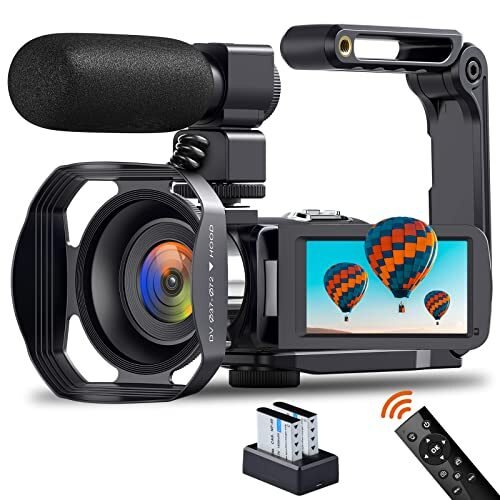 SEREE TECH Videocámara de cámara de video 4K 48MP 60FPS 18X IR visión nocturna Cámara