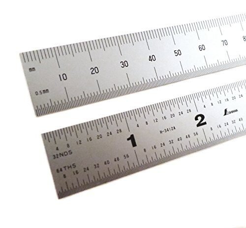 Regla inglesa rígida Shinwa de 12″ o 300 mm