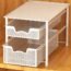 Simple Houseware 2 Tier Sliding Cabinet Basket Organizer Drawer, White