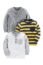 Simple Joys by Carter's Toddler Boys' Long-Sleeve Shirt, Pack of 3, Yellow/Grey/White, Stripe, 5T