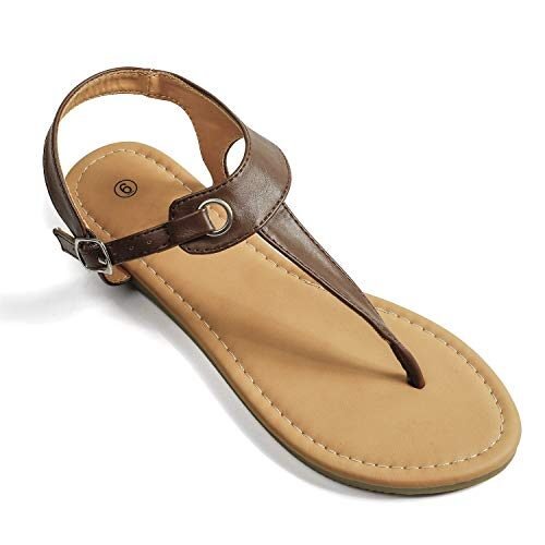 Soles & Souls – Sandalias planas de tirantes en T para mujer