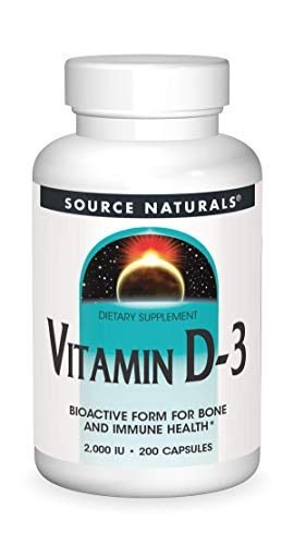 Source Naturals Vitamina D-3 2000 iu Apoya la salud ósea e inmune – 200 Cápsulas