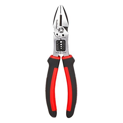 LEONTOOL Alicates multifuncionales 6 en 1 para electricista de 8 pulgadas