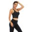 Workout Tops for Women Criss-Cross Back Padded Sports Bras for Women Medium Support Womens Crop Tops Black
