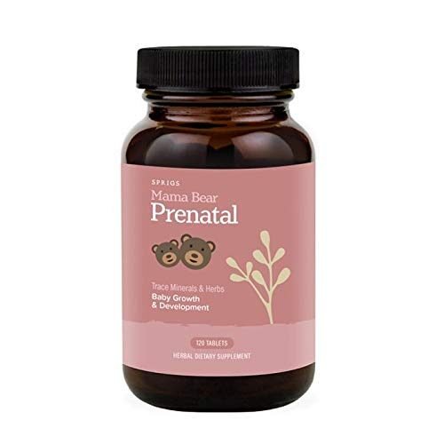 Sprigs Mama Bear Vitaminas Prenatales Cápsulas, Orgánicas, 120 Tablas