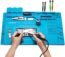 Premium Heat Resistant 932°F Silicone Soldering Mat, Large Anti Static Magnetic Electronic Repair Work Mat for BGA and Gun Soldering Iron, Workbench, Cell Phone Laptop Repair, 17.7'' *11.8 ''