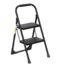 Step Ladder EFFIELER,2 Step Stool Ergonomic Folding Step Stool with Wide Anti-Slip Pedal 430 lbs Sturdy Step Stool for Adults Multi-Use for Household, Kitchen，Office Step Ladder Stool (Matte Black)