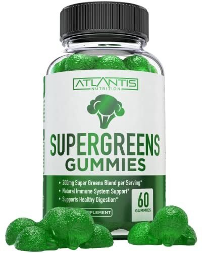 Supergreens Gummies – Suplemento diario de superalimentos verdes con espinacas
