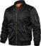 TACVASEN Men's Jackets Long Sleeves Classic Sports Windbreaker Softshell Coats Black, L