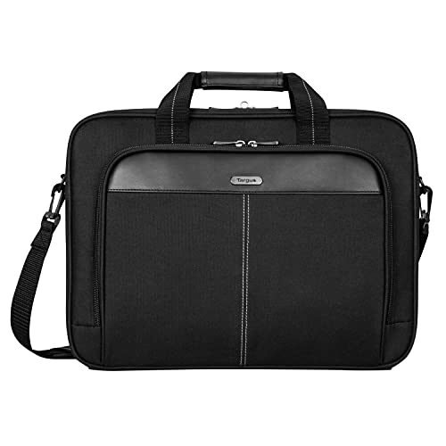 Targus Bolsa para laptop – Maletín clásico delgado negro de 15.6 pulgadas