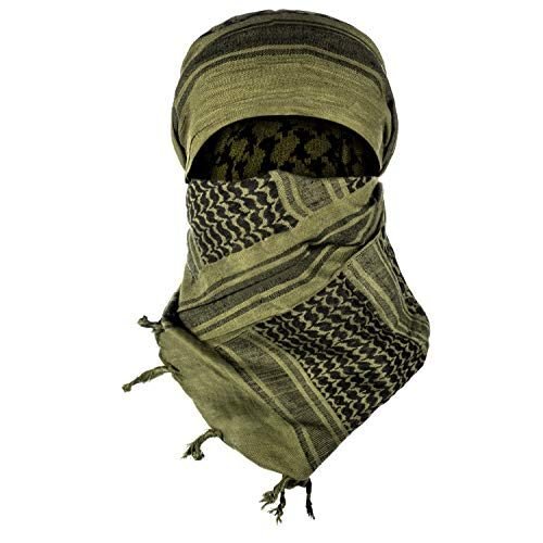 Texas Bushcraft Tactical Shemagh – Auténtico keffiyyh 100% algodón para tu equipo de campamento