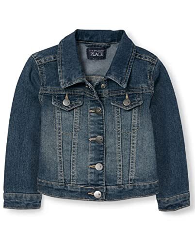 The Children’s Place Chaqueta de mezclilla básica para niñas pequeñas