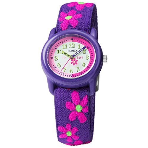 Timex Girls Time Machines- Reloj analógico con correa de tela elástica para niñas