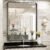 TokeShimi Espejo de baño negro de 36 x 30 pulgadas para pared con marco de metal