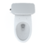 TOTO Drake Two-Piece Elongated 1.6 GPF Universal Height TORNADO FLUSH Toilet with CEFIONTECT, Cotton White - CST776CSFG#01