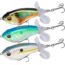 TRUSCEND Topwater Fishing Lures, Plopper Fishing Lure, Plopping Minnow with Floating Rotating Tail, Topwater Surface Crankbait Lures for Bass Trout Pike Perch, Hard Bass Whopper Lure Kit