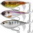 TRUSCEND Topwater Fishing Lures, Plopper Fishing Lure, Plopping Minnow with Floating Rotating Tail, Topwater Surface Crankbait Lures for Bass Trout Pike Perch, Hard Bass Whopper Lure Kit