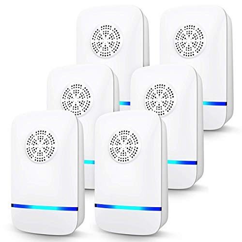 Repelente ultrasónico de plagas, paquete de 6, repelente electrónico de plagas