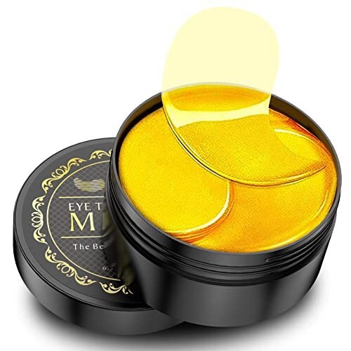 Parches debajo de los ojos, 30 pares, máscara de ojos dorada de 24 quilates, tratamientos de ojos hinchados y ojeras