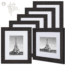 upsimples 8x10 Picture Frame Distressed White with Real Glass, Display Pictures 5x7 with Mat or 8x10 Without Mat, Multi Photo Frames Collage for Wall or Tabletop Display, Set of 6
