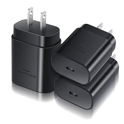 Costyle – Adaptador de cargador de pared USB C, paquete de 3 unidades PD de 25 W