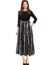 VFSHOW Womens Black and White Striped Print Spring Fall Elegant Patchwork Pockets Work Business Office Casual Party A-Line Midi Dress 3733 STP BLK L