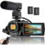 Video Camera Camcorder Digital YouTube Vlogging Camera Recorder FHD 1080P 24.0MP 3.0 Inch 270 Degree Rotation Screen 16X Digital Zoom Camcorder with Microphone,Remote Control and 2 Batteries
