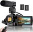 Video Camera Camcorder Digital YouTube Vlogging Camera Recorder FHD 1080P 24.0MP 3.0 Inch 270 Degree Rotation Screen 16X Digital Zoom Camcorder with Microphone,Remote Control and 2 Batteries