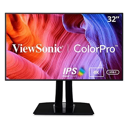 ViewSonic VP3268a-4K Monitor IPS 4K de 32 pulgadas de alta calidad con ergonomía avanzada