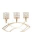 VINCIGANT Gold Crystal Candle Holders,3-Candle Candelabras,Mother's Day Dinning Room Table Centerpiece, Wedding Living Room Decorations,（Gifts Boxed）