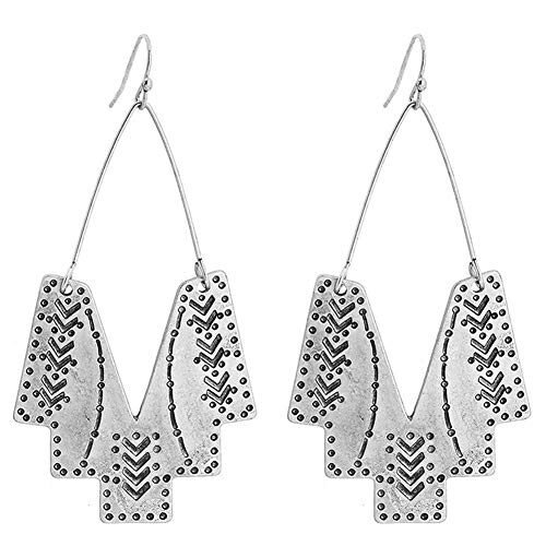 Aretes colgantes de cabeza de ganado bohemios