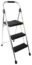 3 Step Ladder, Ladnamy Folding Step Stool with Wide Anti-Slip Pedal, Aluminum Lightweight Portable Step Stools for Adults, 330 IBS Capacity Multi-Use Ladder for Home and Kitchen, Black