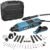 WESCO Kit de herramientas rotativas, eje extensible, 35000RPM, 7 velocidades variables