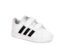 adidas Baby Grand Court Sneaker, Black/White, 6K M US Toddler