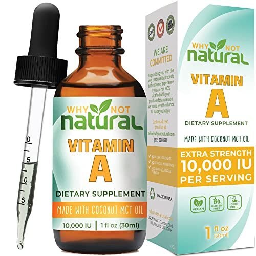 Vitamina A Drops 10000 UI – Palmitato de retinilo líquido con aceite MCT de coco