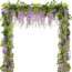 Wisteria Garland Artificial Wisteria Hanging Flowers Garland - 5Pcs Total 33ft Flower Vines Wisteria Vines