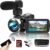 Videocámara con micrófono Ultra HD 2.7K 42.0MP grabadora de cámara