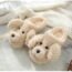 Women's Cute Teddy Animal Slippers House Slippers Warm Memory Foam Cotton Cozy Soft Fleece Plush Home Slippers Indoor Outdoor White Teddy 44